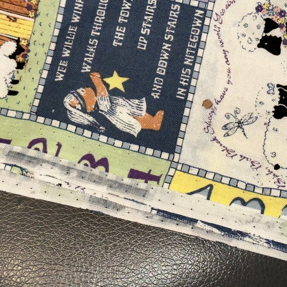 Vintage Cotton Fabric NURSERY RHYMES 1.3 yards - Picture 5 of 5